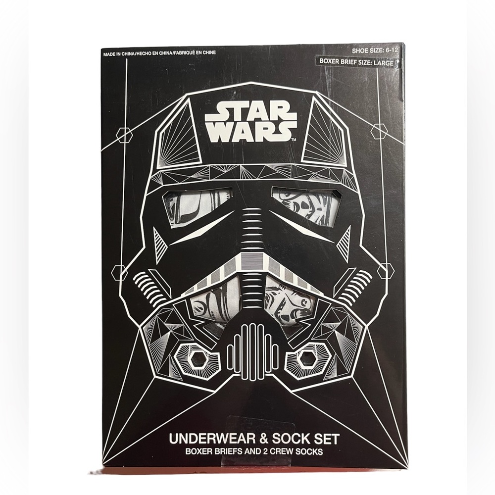 Star Wars Underwear & Sock Set Size Large Boxers Socks 6-12 Hard To Find